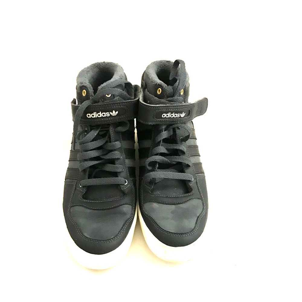 Steel blue adidas high top worn twice size 9.5